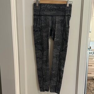 lululemon athletica Black Patterned Leggings